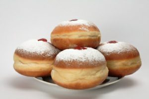 Hanukkah donuts, isolated