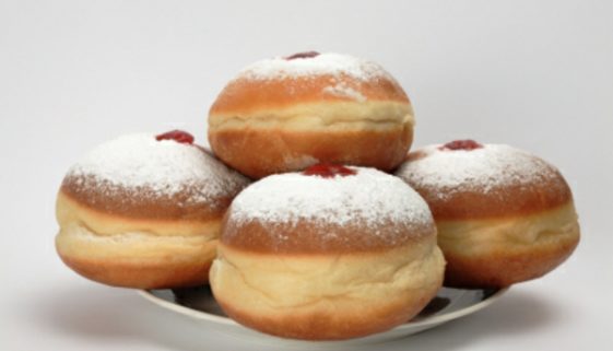 Hanukkah donuts, isolated