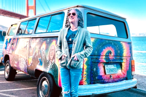 San Francisco Love Bus with Guide Kristina at Golden Gate Bridge